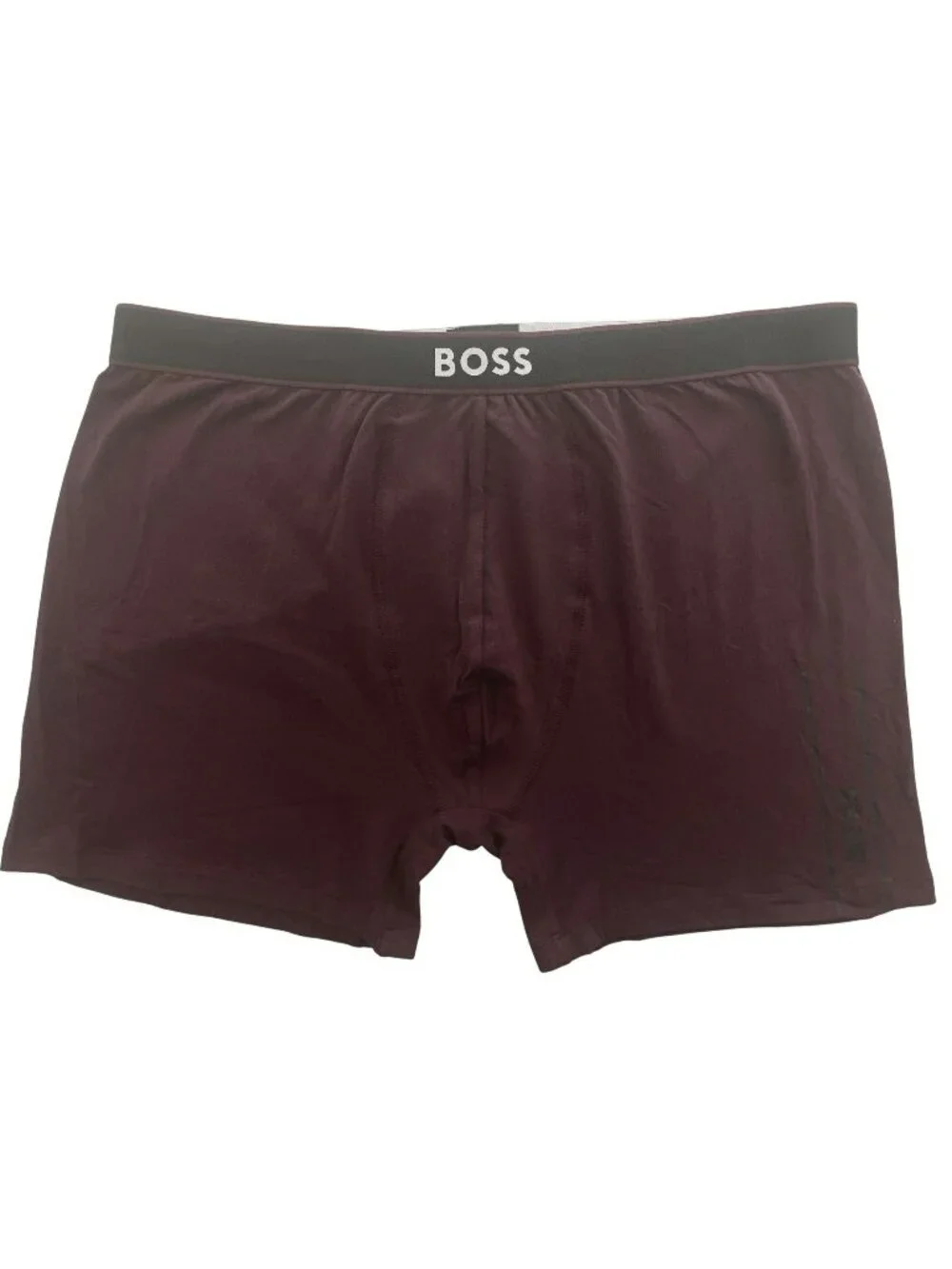 Hugo BOSS Boxer Briefs Burgundy Cotton Blend Elastic Waistband Men's Sz 2XL NEW